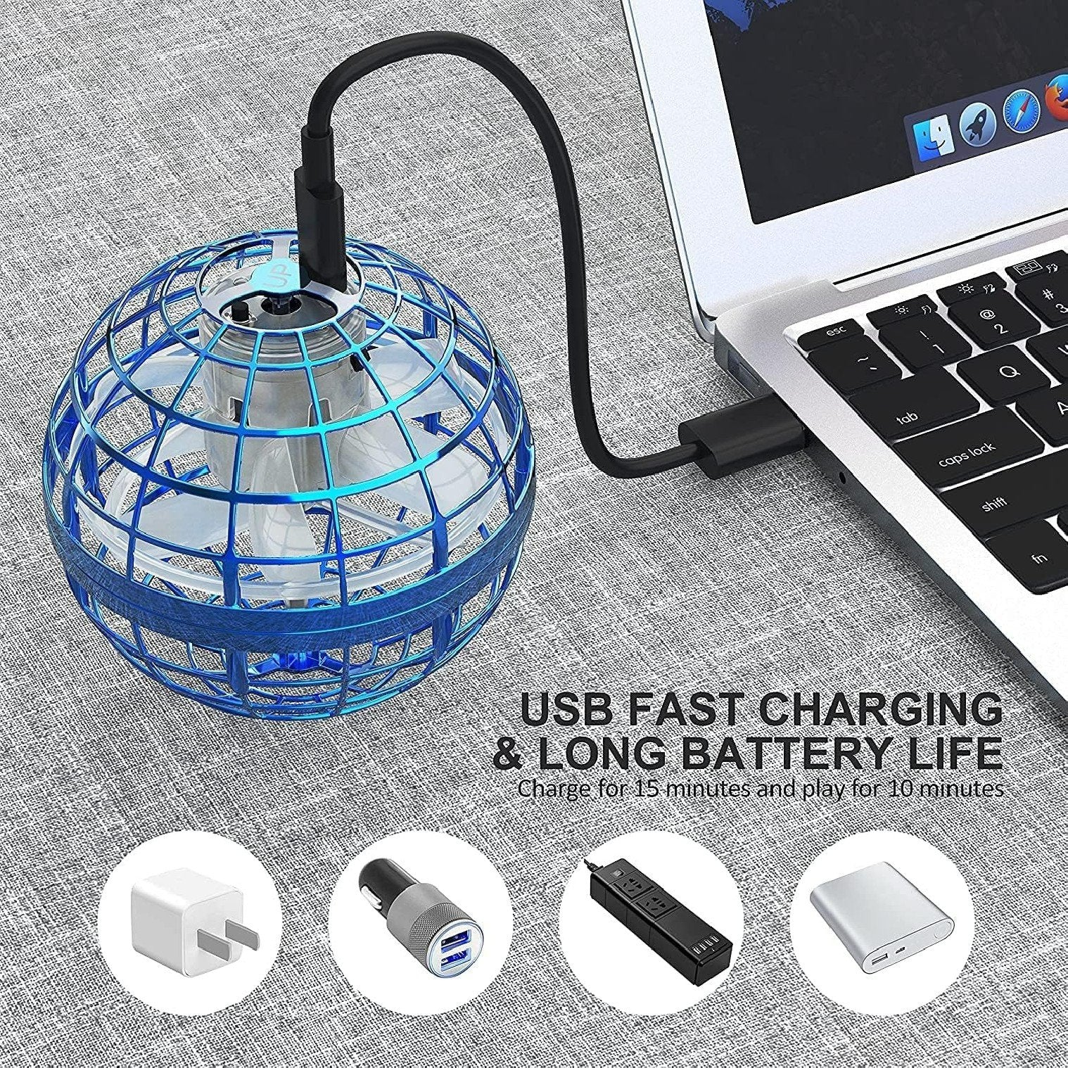 Esfera Voladora Con Luces Led Sensor