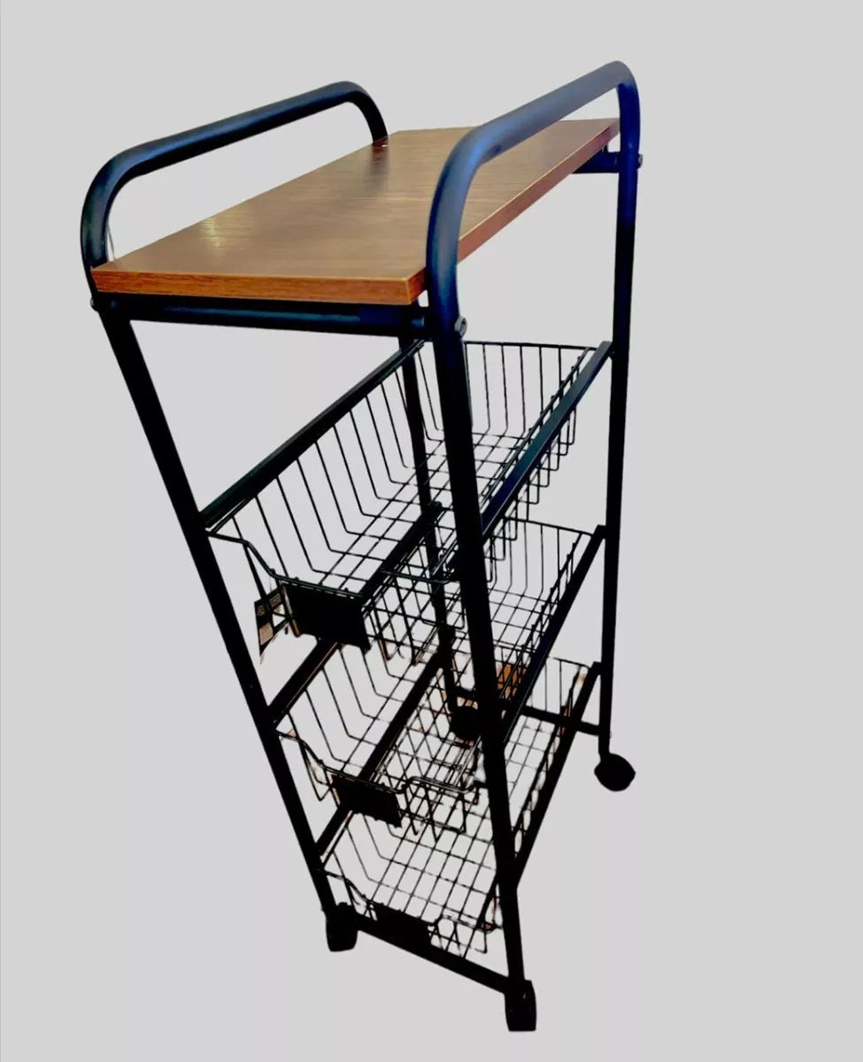 Estante Organizador Bandejas Movil 4 Nivles