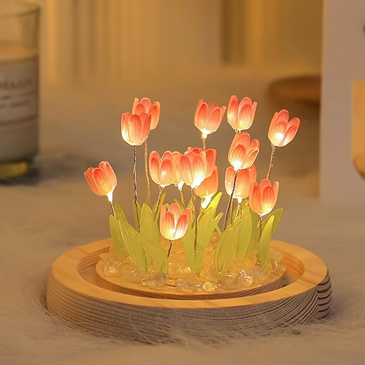 Lampara Led Esfera De Tulipanes
