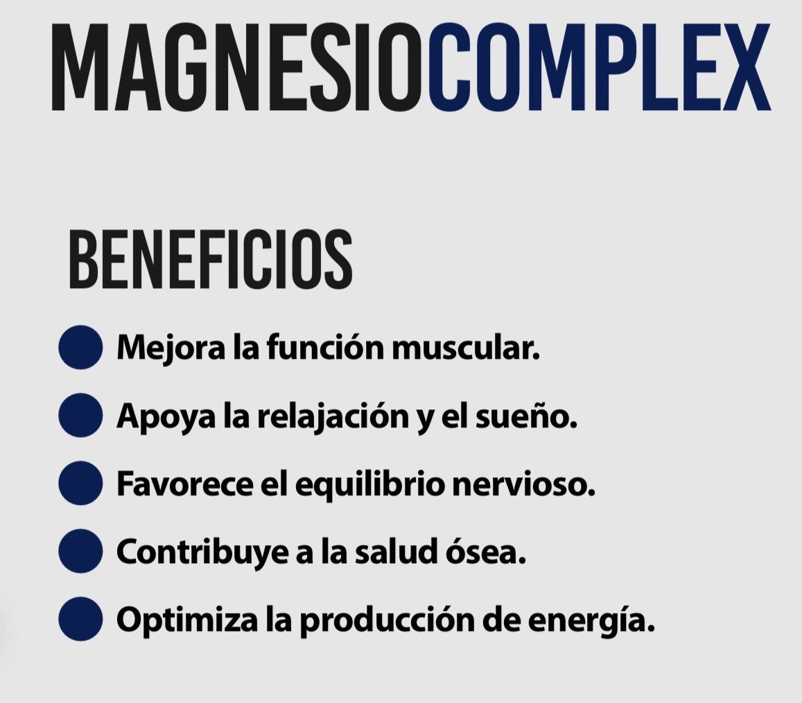 Magnesio Complex 1000mg 60caps - Bisglicinato + Malato + Citrato