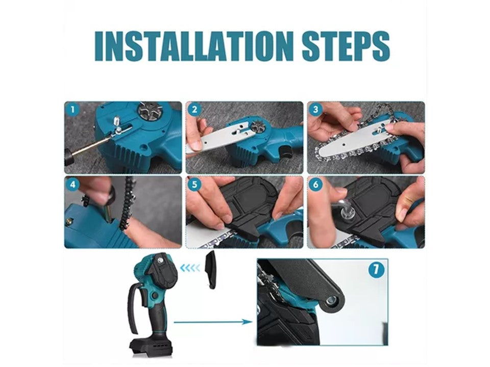 Motosierra Inalambrica 8 Pulg 2 Baterías