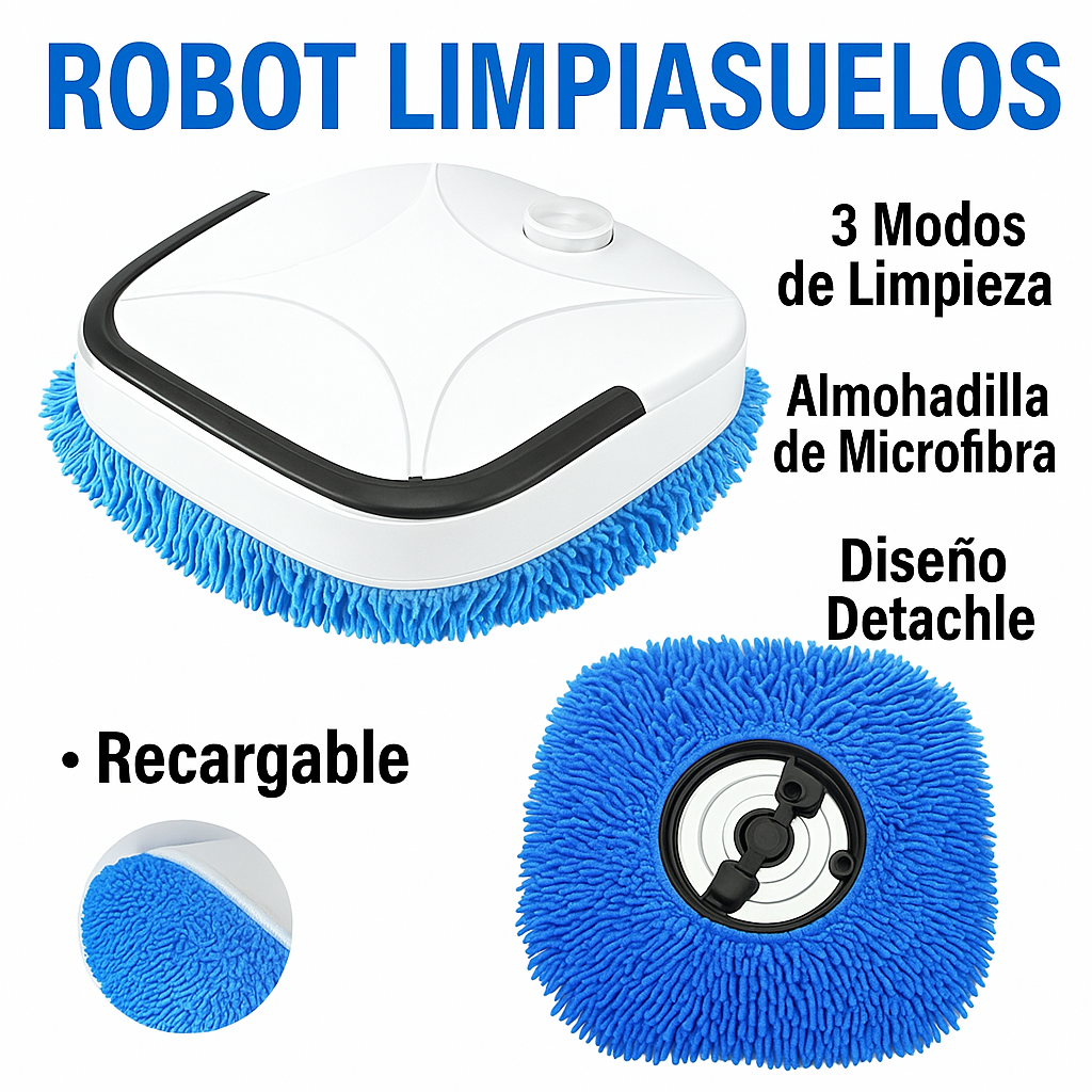 Robot Trapeador Inteligente Recargable C