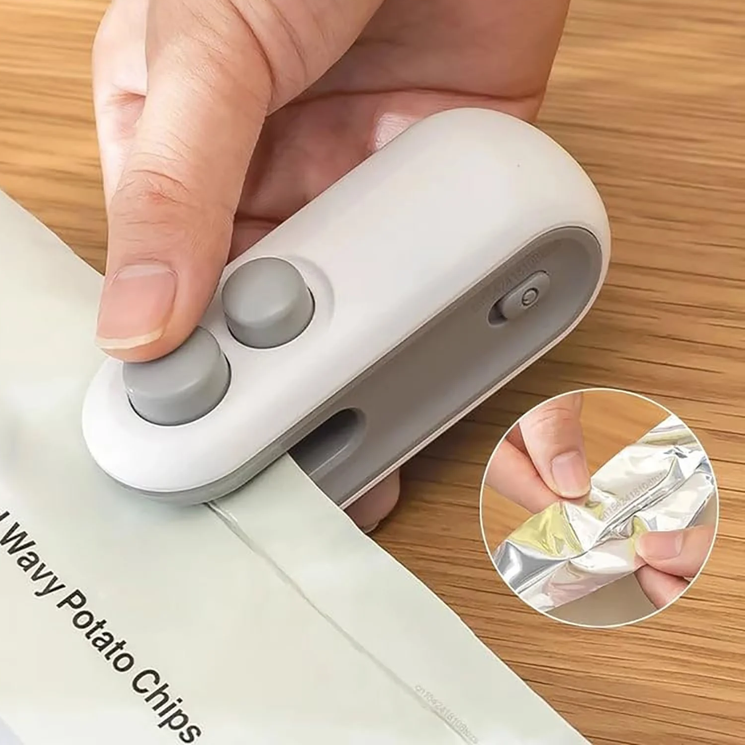 Mini Selladora Térmica de Bolsas Recargable USB (Portátil)