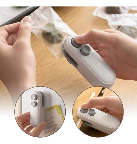 Mini Selladora Térmica de Bolsas Recargable USB (Portátil)